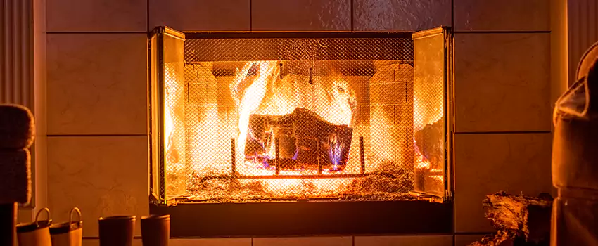 Mendota Hearth Landscape Fireplace Installation in Lakewood, New Jersey