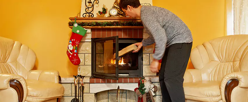 Rusted Metal Fireplace Restoration in Lakewood, New Jersey